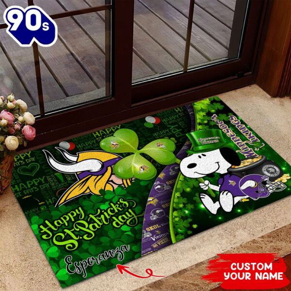 Minnesota Vikings NFL-Custom Doormat The Celebration Of The Saint Patrick’s Day