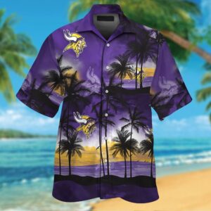 Minnesota Vikings Short Sleeve Button…