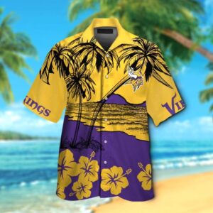 Minnesota Vikings Short Sleeve Button…