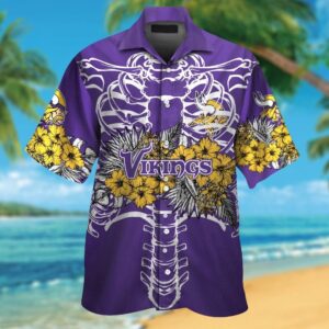 Minnesota Vikings Short Sleeve Button…