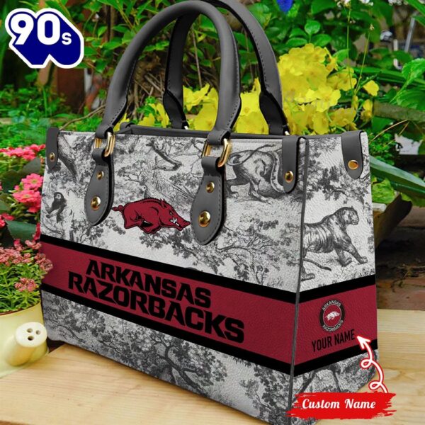 NCAA Arkansas Razorbacks Women Leather Bag