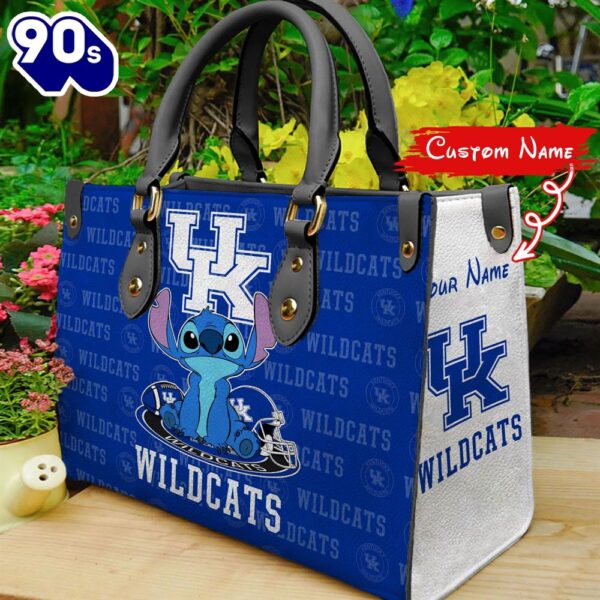 NCAA Kentucky Wildcats Stitch Women Leather Hand Bag