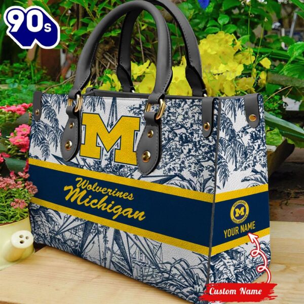 NCAA Michigan Wolverines Women Leather HandBag