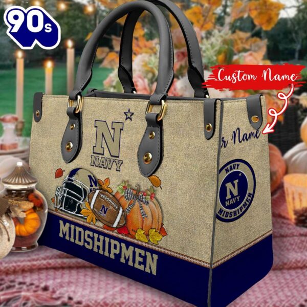 NCAA Navy Midshipmen Autumn Women Leather Hand Bag 2208DS005