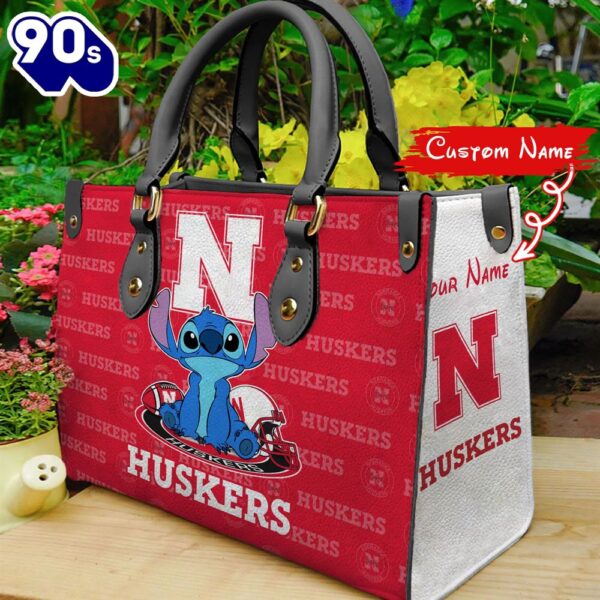 NCAA Nebraska Cornhuskers Stitch Women Leather Hand Bag