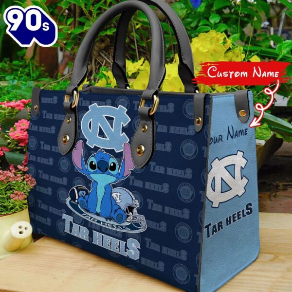 NCAA North Carolina Tar Heels Stitch Women Leather Hand Bag