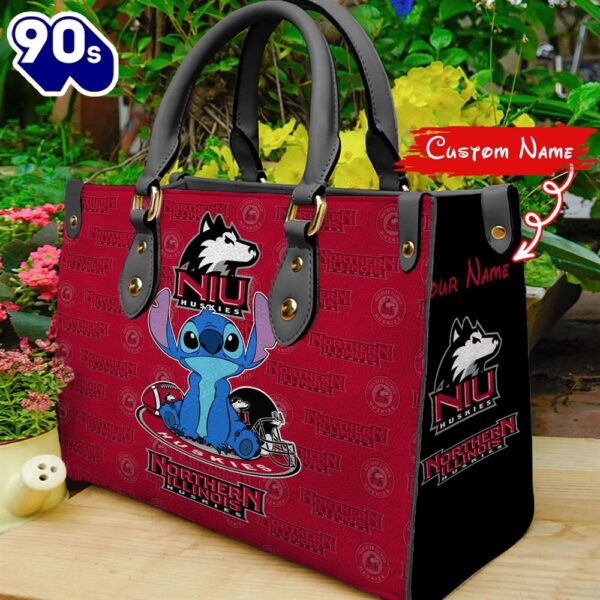 NCAA Northern Illinois Huskies Stitch Women Leather Hand Bag