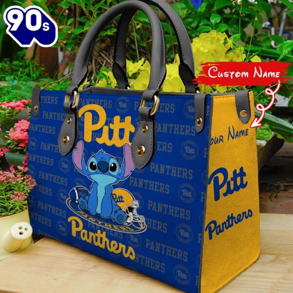 NCAA Pittsburgh Panthers Stitch Women Leather Hand Bag