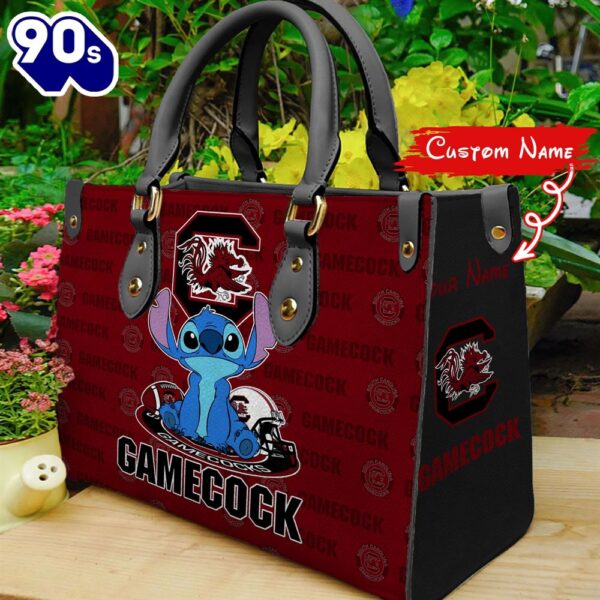 NCAA South Carolina Gamecocks Stitch Women Leather Hand Bag