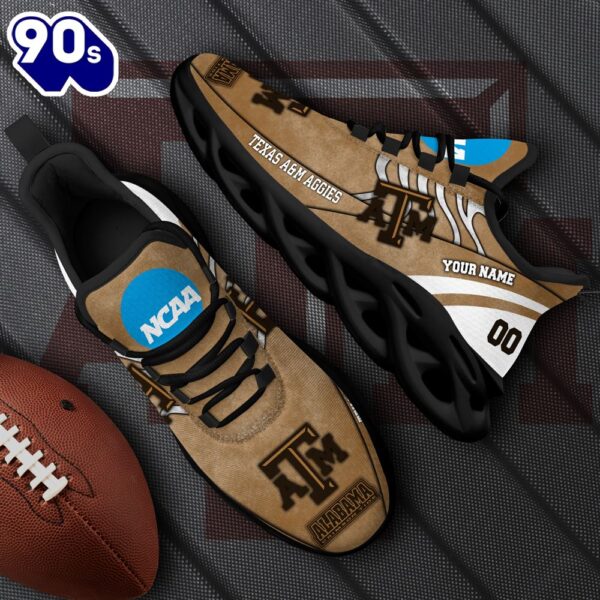 NCAA Texas A&M Aggies Black Max Soul Shoes