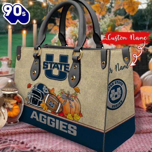 NCAA Utah State Aggies Autumn Women Leather Hand Bag 2208DS005