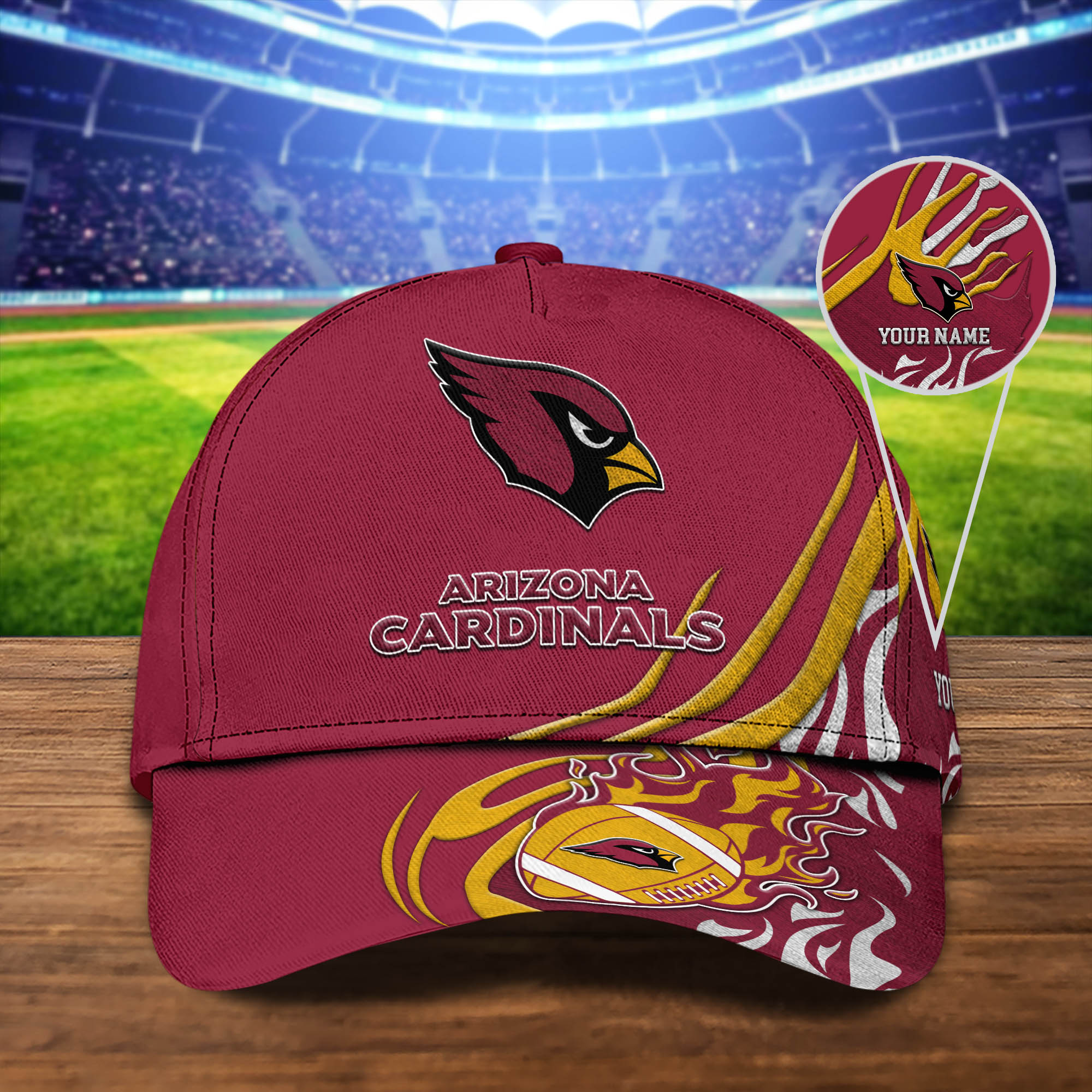 NFL Arizona Cardinals Sport Cap Personalized Your Name NFL Arizona Cardinals Sport Cap Personalized Your Name
