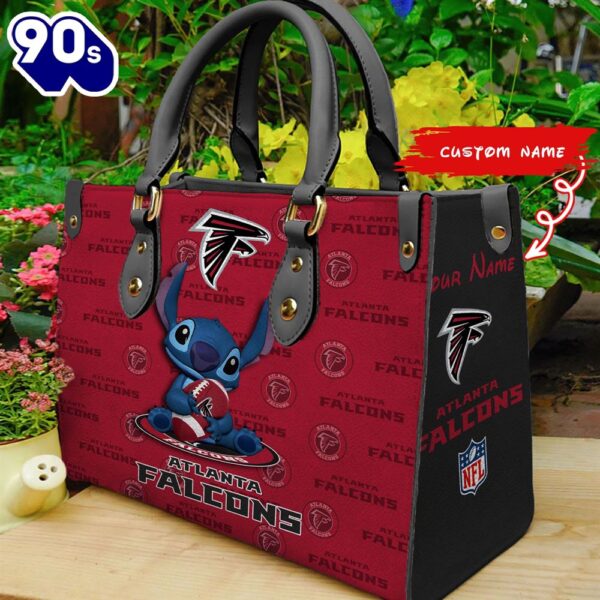 NFL Atlanta Falcons Stitch Women Leather Hand Bag