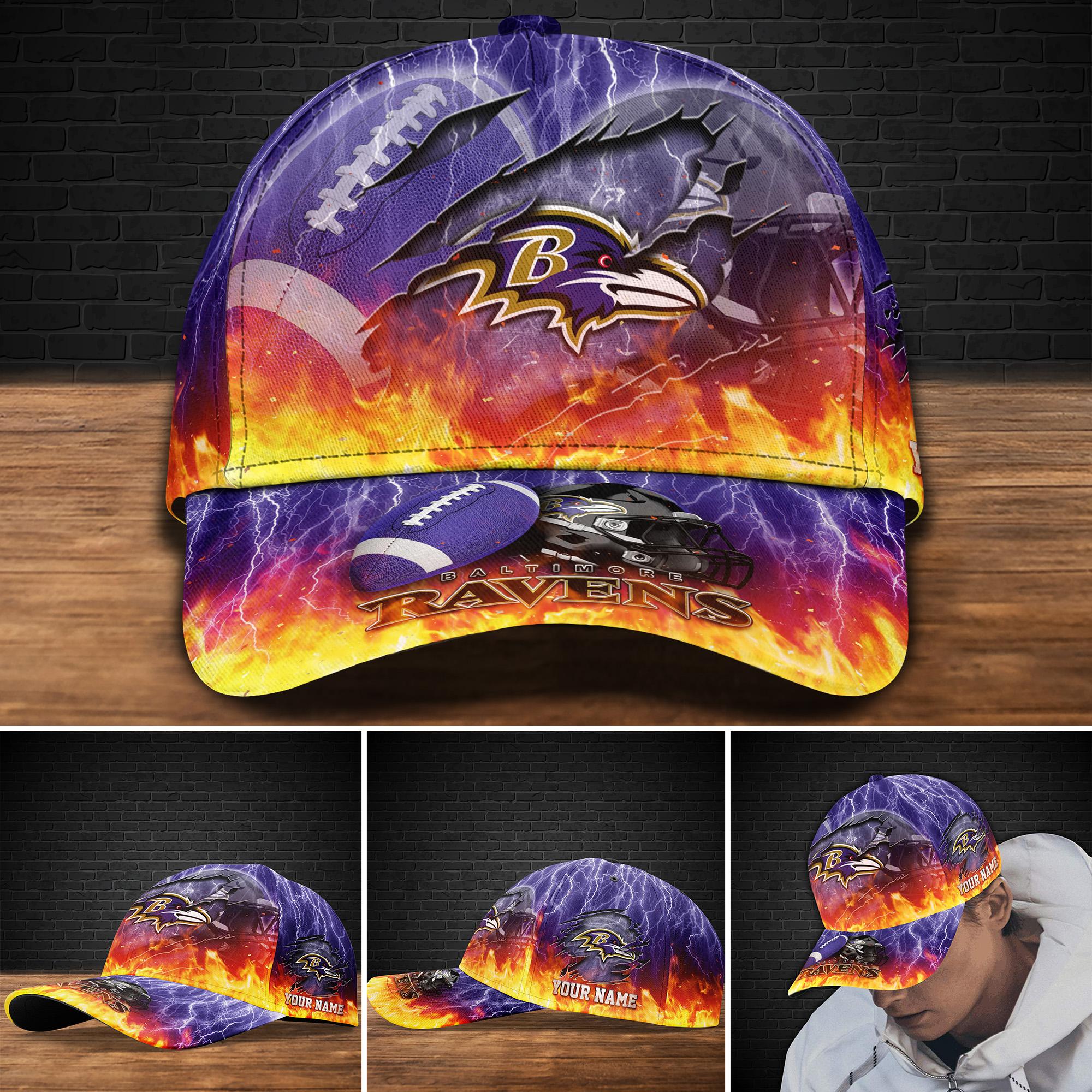 NFL Baltimore Ravens Cap Custom Your Name NFL Baltimore Ravens Cap Custom Your Name