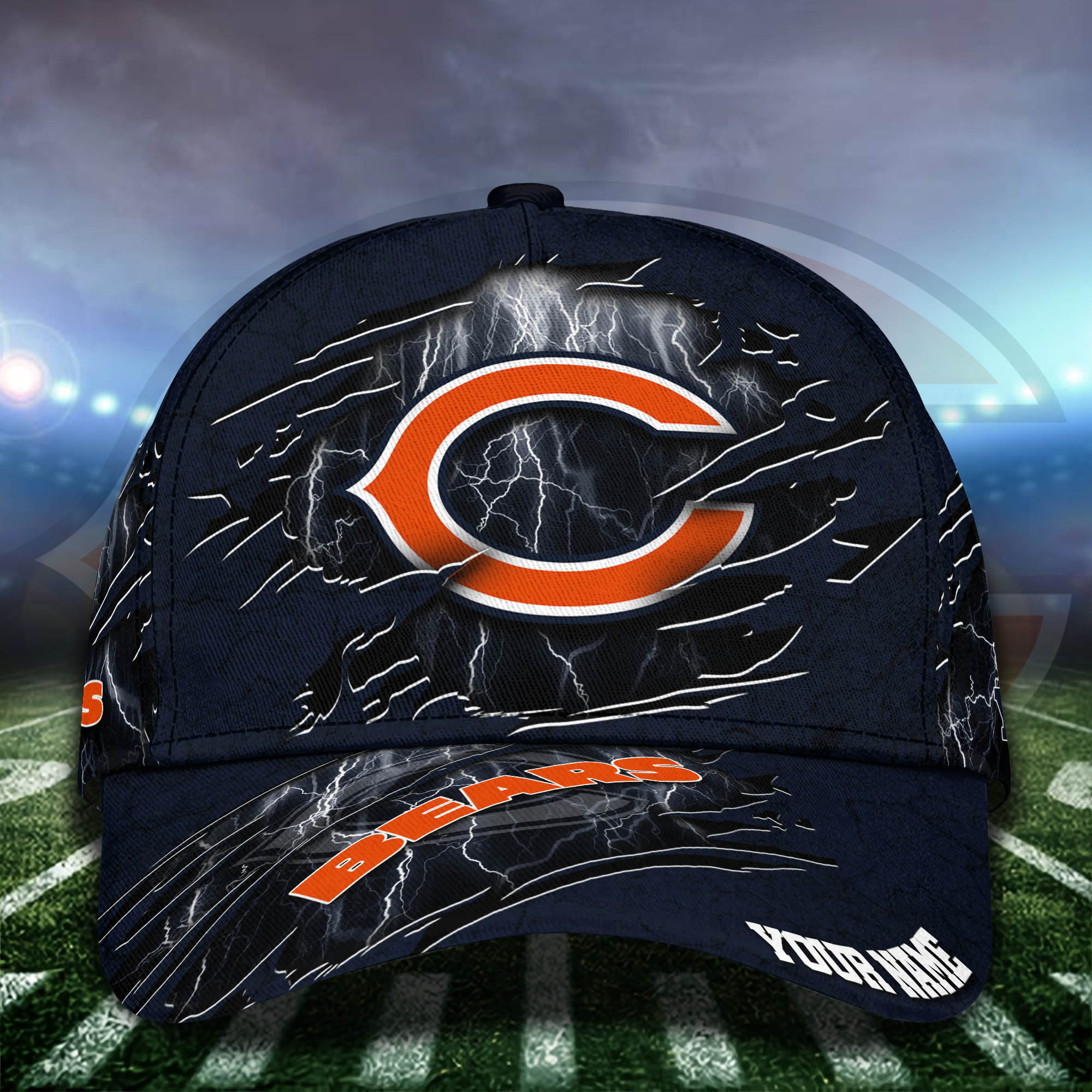NFL Chicago Bears Cap Custom Your Name NFL Chicago Bears Cap Custom Your Name