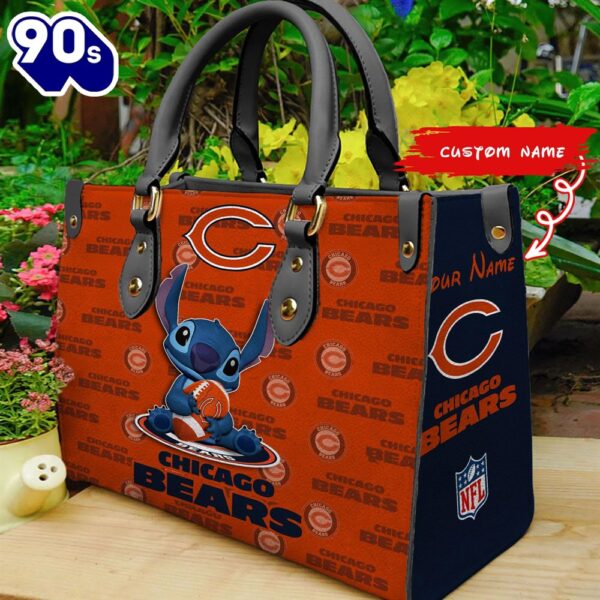 NFL Chicago Bears Stitch Women Leather Hand Bag