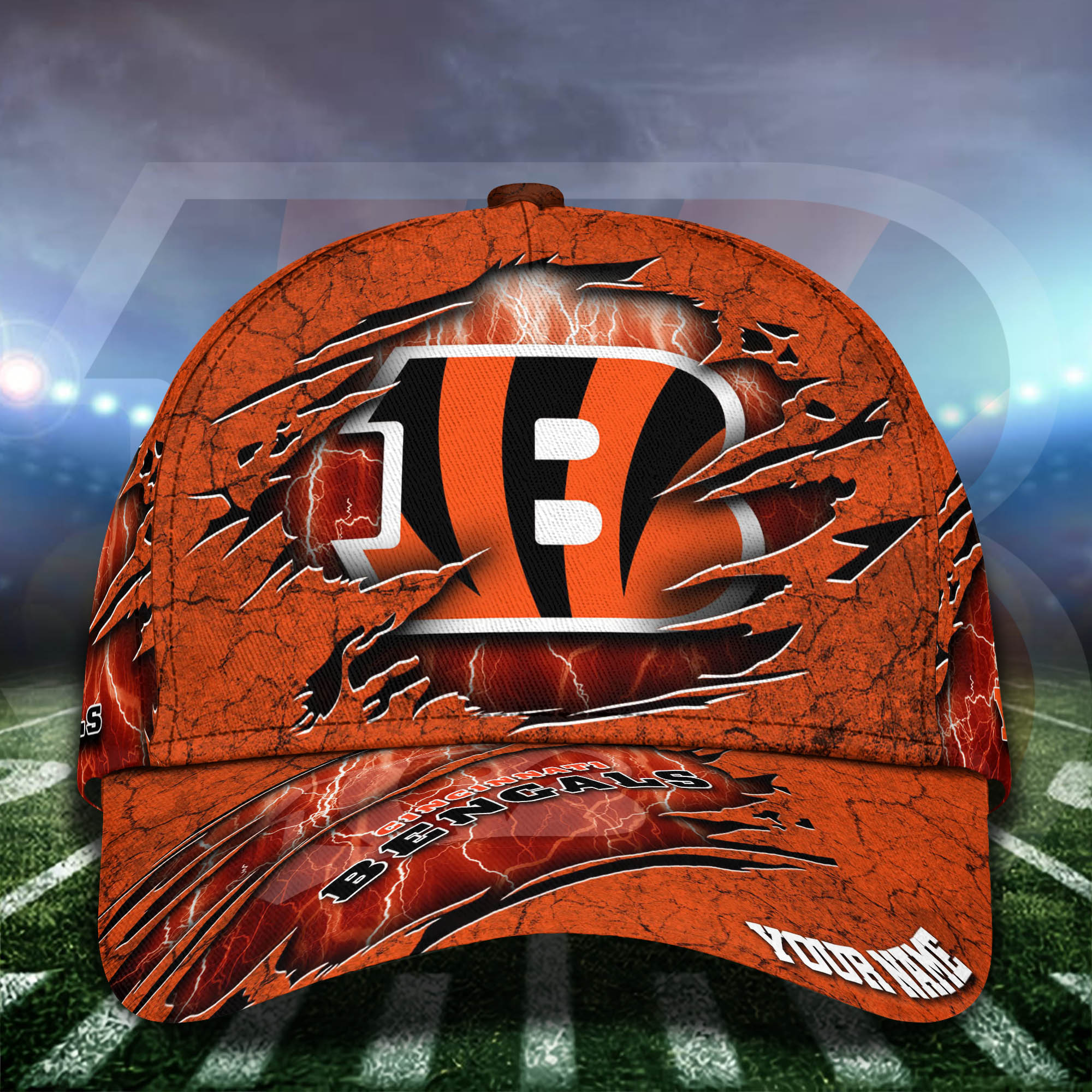 NFL Cincinnati Bengals Cap Custom Your Name NFL Cincinnati Bengals Cap Custom Your Name