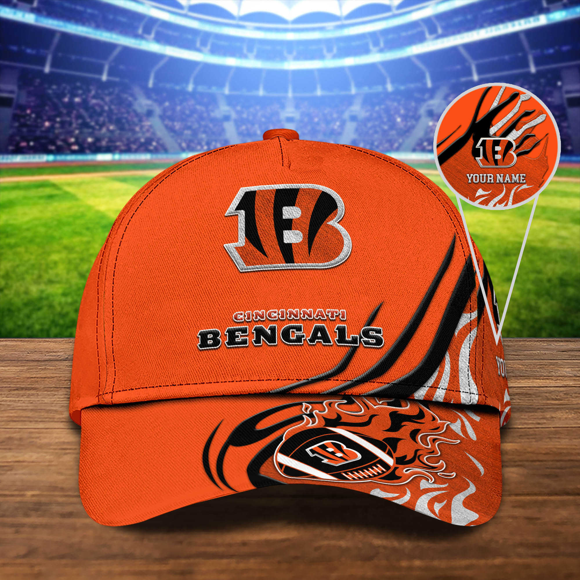 NFL Cincinnati Bengals Sport Cap Personalized Your Name NFL Cincinnati Bengals Sport Cap Personalized Your Name