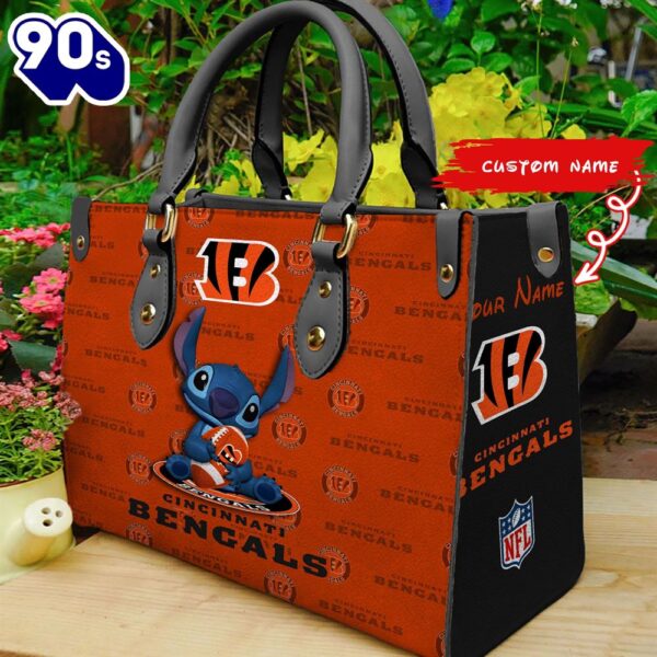NFL Cincinnati Bengals Stitch Women Leather Hand Bag