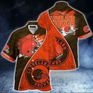 NFL Cleveland Browns Orange Hawaiian…