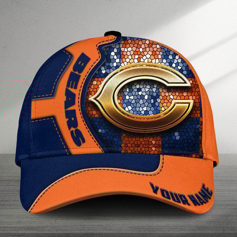 NFL Custom Chicago Bears Unisex Adults Adjustable Snapback Sportswear Cap NFL Custom Chicago Bears Unisex Adults Adjustable Snapback Sportswear Cap