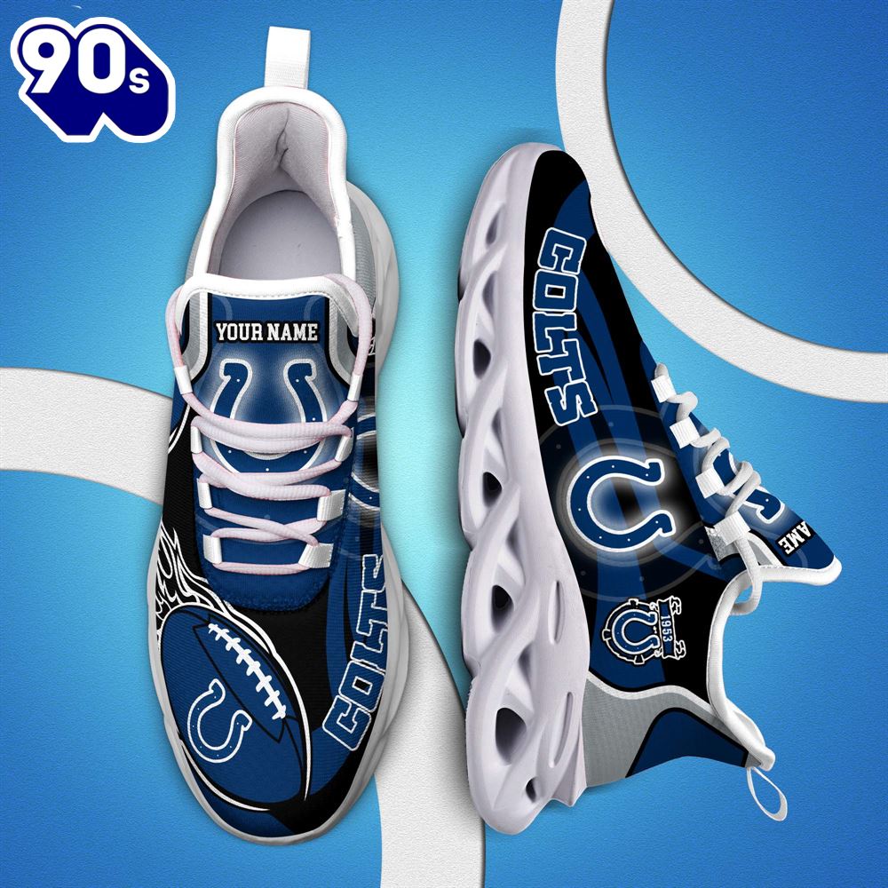 NFL Indianapolis Colts White C Sneakers Personalized Your Name NFL Indianapolis Colts White C Sneakers Personalized Your Name