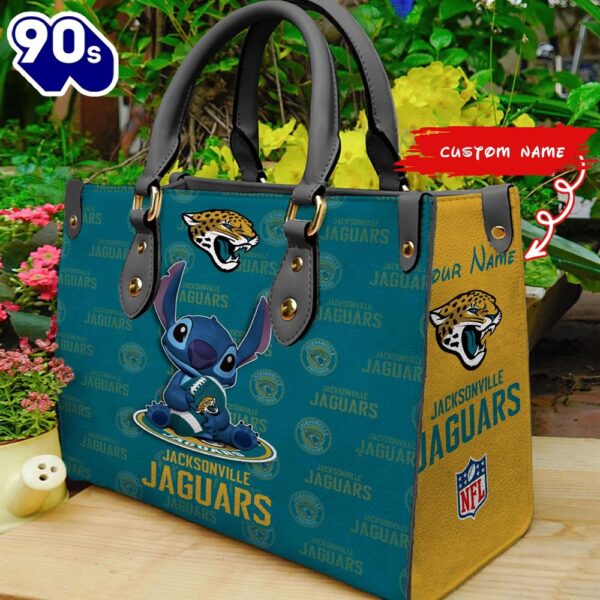 NFL Jacksonville Jaguars Stitch Women Leather Hand Bag