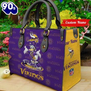 NFL  Minnesota Vikings Donald Duck Retro Women Leather BagBag