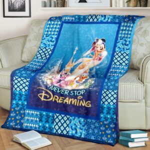 Never Stop Dreaming Mickey Fleece Blanket Gift Idea Fans 2