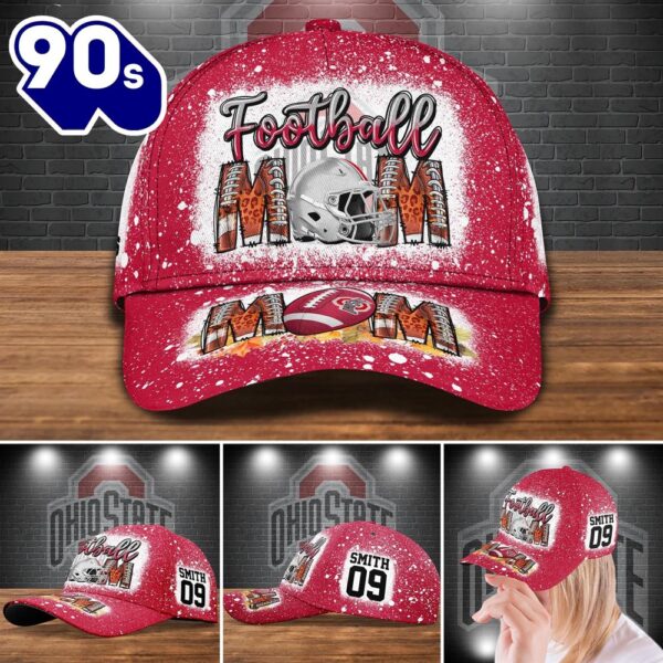 Ohio State Buckeyes Bleached Cap Custom Your Name And Number NCAA Cap