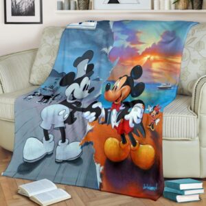 Original & Current Mickey Mouse Fleece Blanket For Bedding Decor Fans 1 Original Current Mickey Mouse Fleece Blanket For Bedding Decor Fans 2