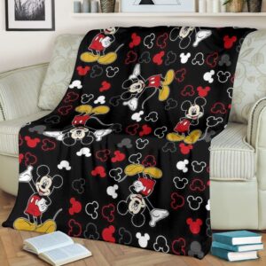 Pattern Mickey Fleece Blanket For DN Lover Fans 1 Pattern Mickey Fleece Blanket For DN Lover Fans 2