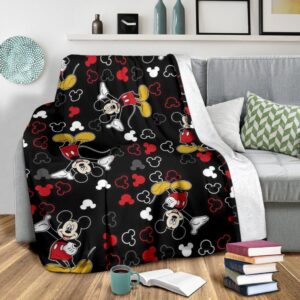 Pattern Mickey Fleece Blanket For DN Lover Fans 2 Pattern Mickey Fleece Blanket For DN Lover Fans 3