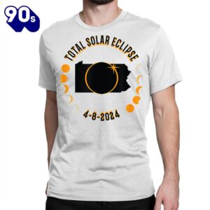 Pennsylvania Total Solar Eclipse Path 2024 Eclipse Souvenir T Shirt Classic T-Shirt