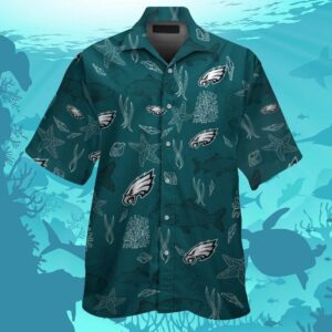 Philadelphia Eagles Short Sleeve Button…