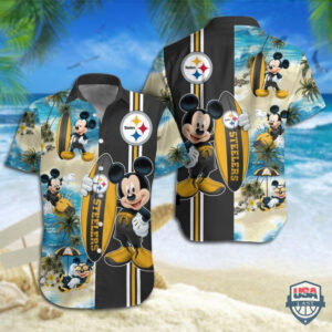 Pittsburgh Steelers Mickey Mouse Hawaiian…
