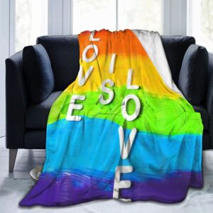 Rainbow Pride Blanket Lgbt Gay Pride Flag Rainbow Colors Stripe Throw Blanket Super Soft Warm Pride Blanket 1