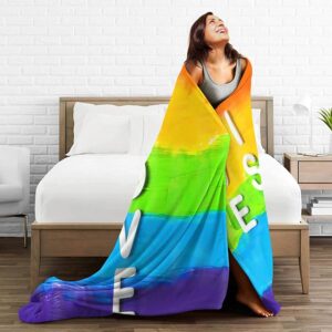 Rainbow Pride Blanket Lgbt Gay Pride Flag Rainbow Colors Stripe Throw Blanket Super Soft Warm, Pride Blanket 1 Rainbow Pride Blanket Lgbt Gay Pride Flag Rainbow Colors Stripe Throw Blanket Super Soft Warm Pride Blanket 2