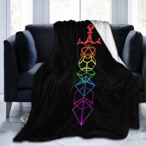 Rainbow Sword Lgbt Throw Blanket Fleece Flannel Blanket Lightweight Cozy Plush Blanket For Lgbt 1