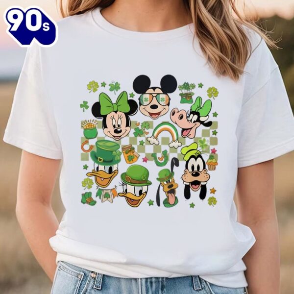 Retro Mickey And Friends St Patricks Day Shirt, Disney Lucky Shirt