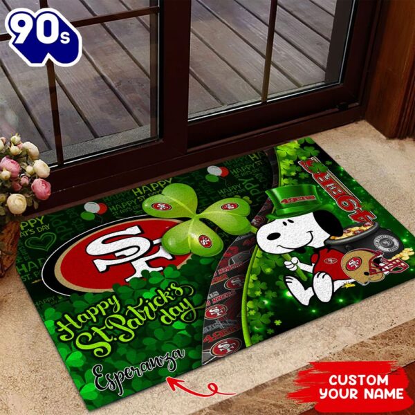 San Francisco 49ers NFL-Custom Doormat The Celebration Of The Saint Patrick’s Day