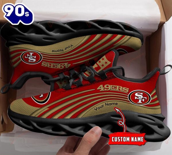 San Francisco 49ers NFL Personalized Clunky Shoes Running Adults