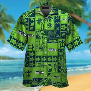Seattle Seahawks Short Sleeve Button…