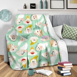 Seven Dwarfs Fleece Blanket Funny For Who Love Cartoon Fans 2 Seven Dwarfs Fleece Blanket Funny For Who Love Cartoon Fans 3