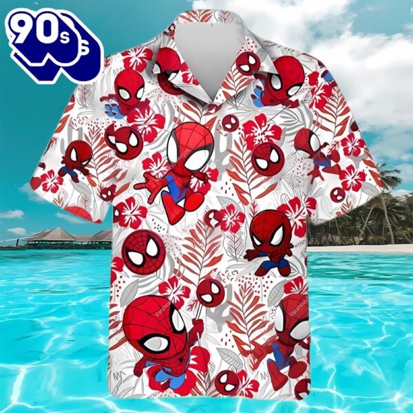 Spidey And His Amazing Friends Hawaiian Shirt, Spiderman Summer Trip Family Disney Hawaiian Shirt