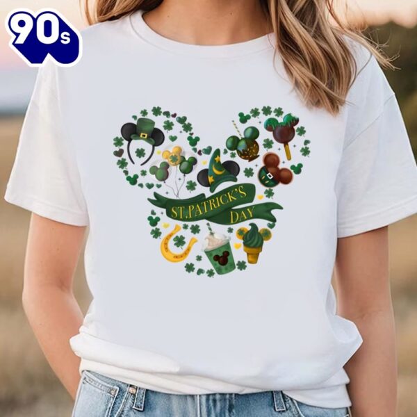 St Patricks Day Tee Shirt, Disney Mickey Shamrock Shirt