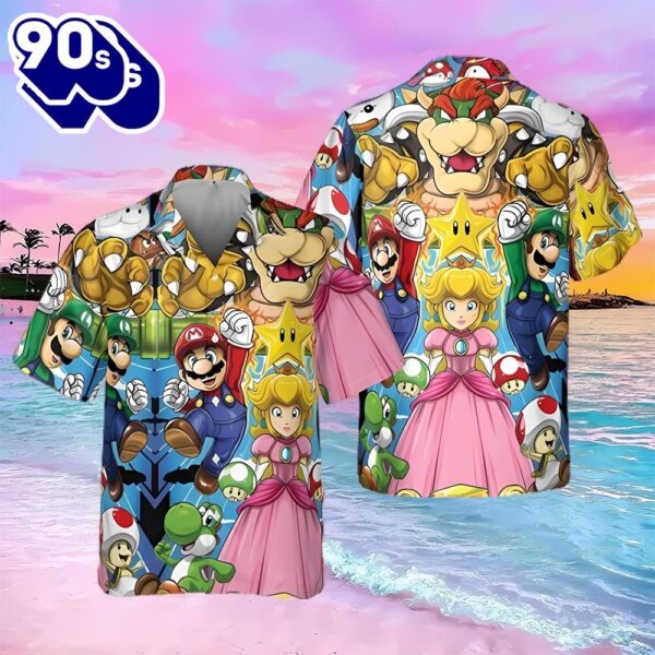 Super Mario Poster Hawaiian T-Shirt