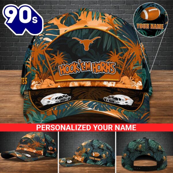 Texas Longhorns Football Team Cap Personalized Your Name NCAA Cap