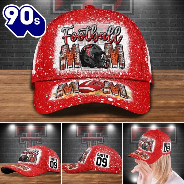 Texas Tech Red Raiders Bleached Cap Custom Your Name And Number NCAA Cap