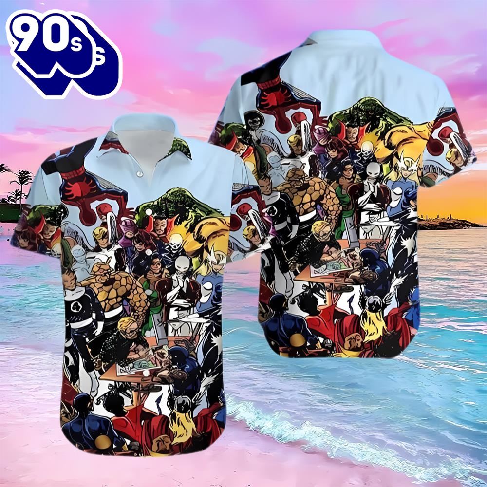 The Incredible Hulk Summer Button Up Marvel Avengers Hawaiian Shirt ...